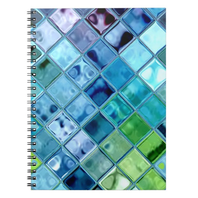 Cuaderno Abra el diseño original vibrante fresco del océano (Frente)