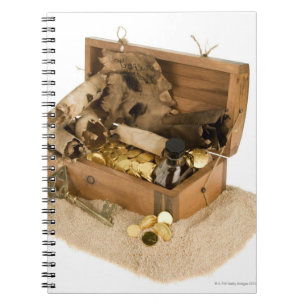 Cuaderno Abra la reproducción del cofre del tesoro en la