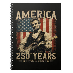 Cuaderno Abraham Lincoln tocando la guitarra el 4 de julio