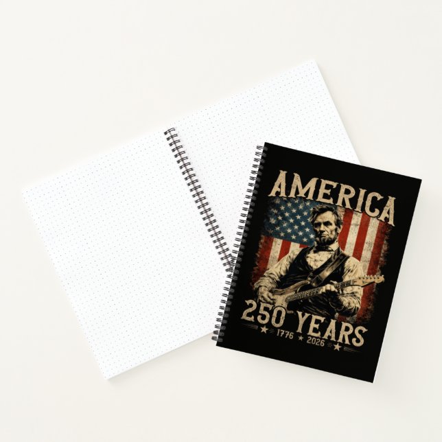 Cuaderno Abraham Lincoln tocando la guitarra el 4 de julio (Interior)