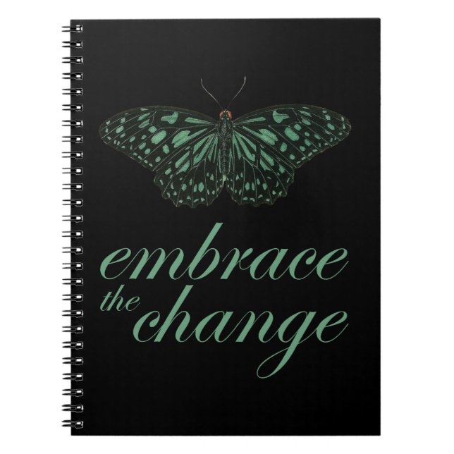Cuaderno Abraza el cambio - Mariposa verde (Frente)