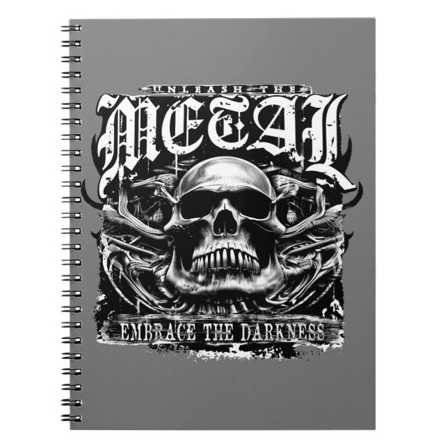 Cuaderno Abraza la oscuridad, libera al metalizado (Frente)