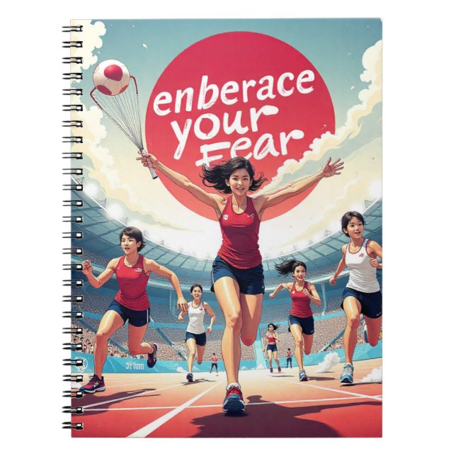 Cuaderno Abraza tu miedo - kawaii Motivational Runner (Frente)