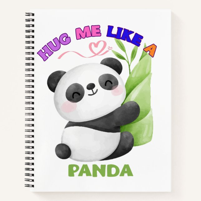 Cuaderno – Abrázame como a un panda (Anverso)