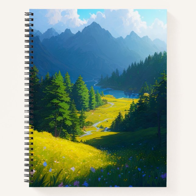 Cuaderno Abrazando la belleza del valle verde (Anverso)