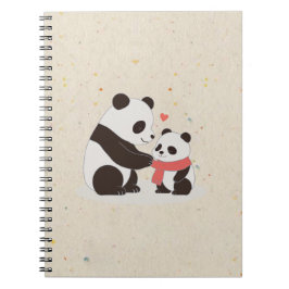 Cuaderno Abrazos cálidos, amor panda