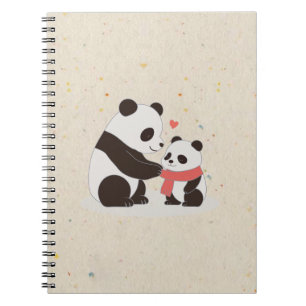 Cuaderno Abrazos cálidos, amor panda
