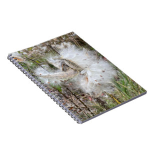 Cuaderno Abrir Pods Milkweed   Semillas con seda   Espiral