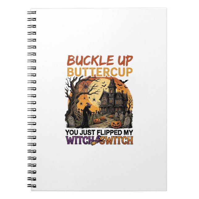 Cuaderno Abróchense Buttercup Bruja Interruptor Halloween E (Frente)