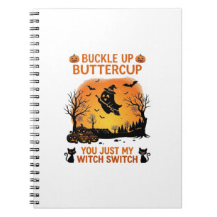 Cuaderno Abróchense Buttercup Halloween Fantasma Bruja Somb