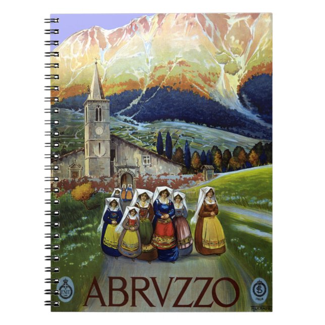 Cuaderno Abruzzo Italia Poster de viajes con mujeres (Frente)