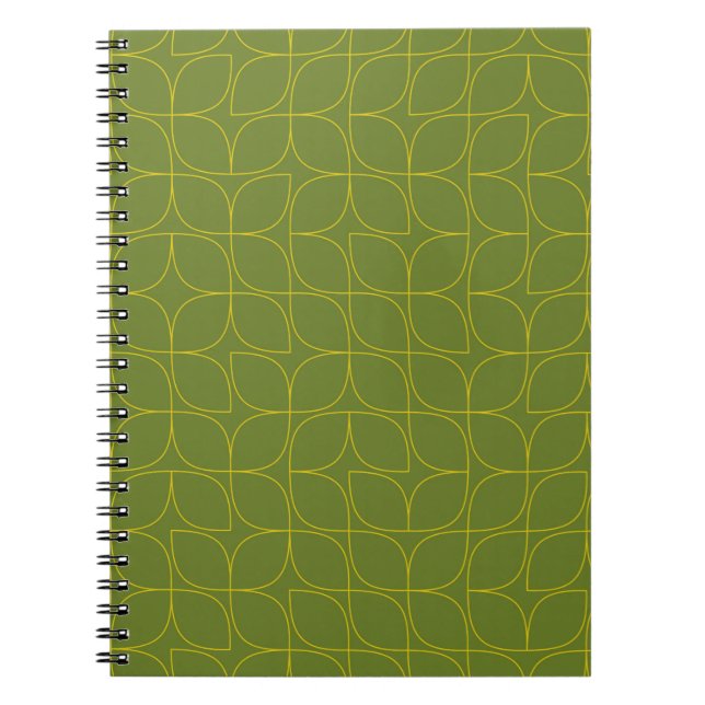 Cuaderno Absorción de hojas verdes, frescas, modernas y jug (Frente)