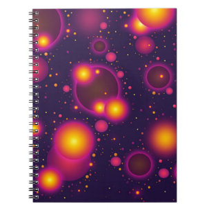 Cuaderno Abstr. de burbuja gruesa rosa morada y amarilla br