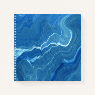 Cuaderno Abstracción de mármol de Agate Azul