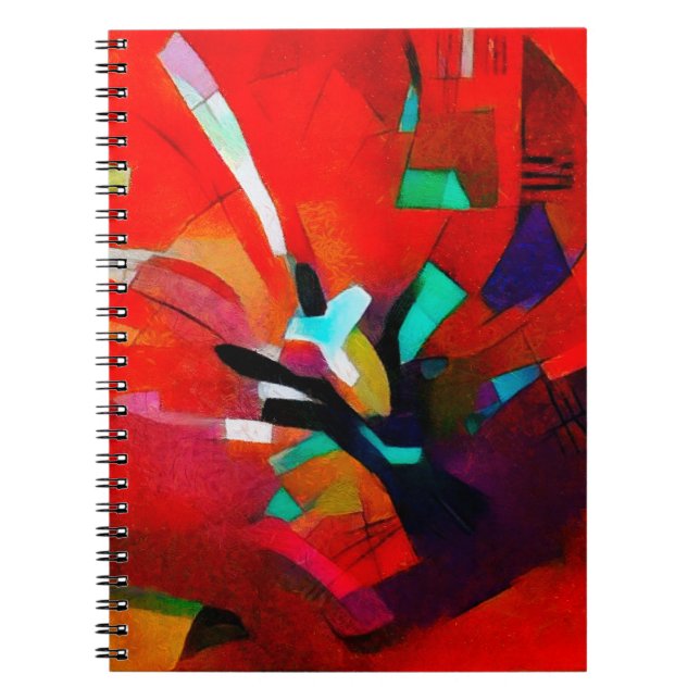 Cuaderno Abstracción de ramos florales. En la versión moder (Frente)