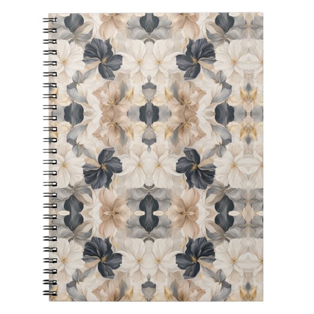 Cuaderno Abstracción floral artística premium (Frente)