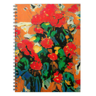 Cuaderno Abstracción floral basada en las obras de Van Gog