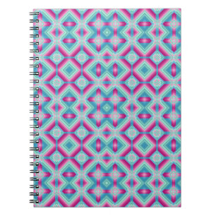 Cuaderno Abstracción formas geométricas azul turquesa e