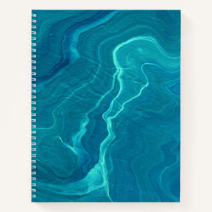 Cuaderno Abstración de mármol del árido verde marino