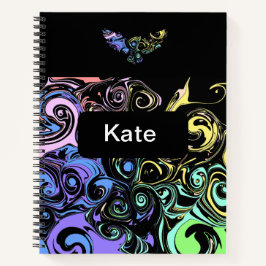 Cuaderno Abstract colorful swirls