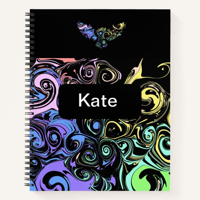 Cuaderno Abstract colorful swirls  (Anverso)