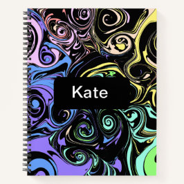 Cuaderno Abstract colorful swirls