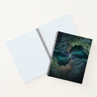 Cuaderno Abstract Cosmic Cloud Spiral Notebook