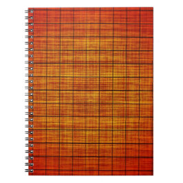 Cuaderno Abstract Crosshatch Orange and Black