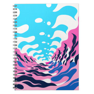 Cuaderno Abstract Dream Wave – Vibrant Surreal Flow
