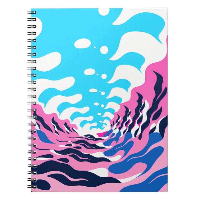 Cuaderno Abstract Dream Wave – Vibrant Surreal Flow (Frente)