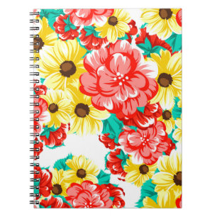 Cuaderno Abstract elegance seamless pattern with floral bac