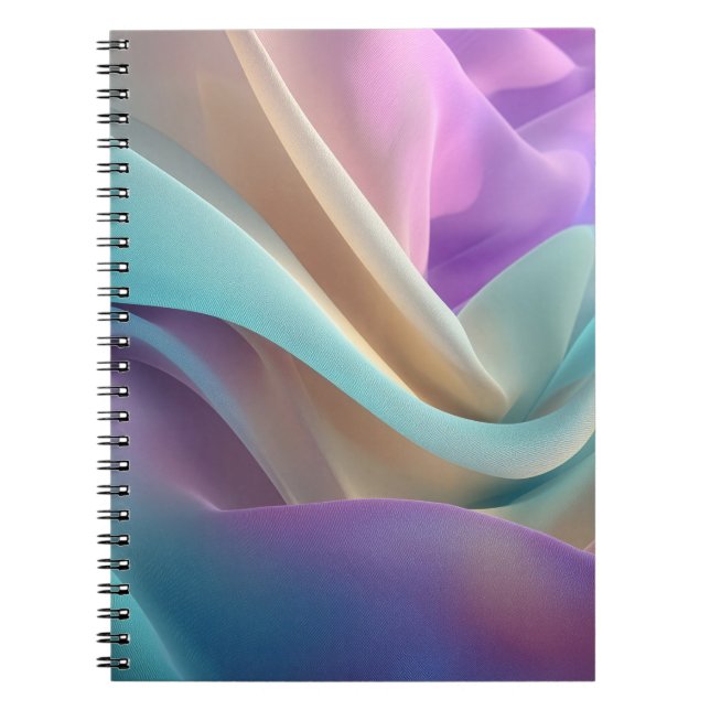 Cuaderno Abstract Fabric Texture in Pastel Tones (Frente)