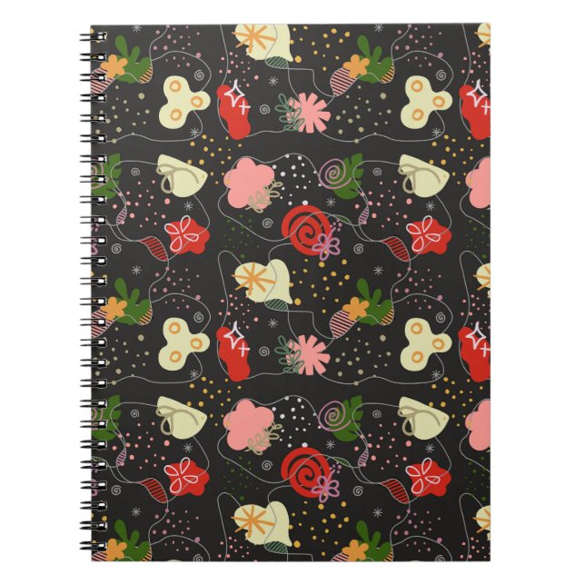 Cuaderno Abstract Floral Doodle (Frente)
