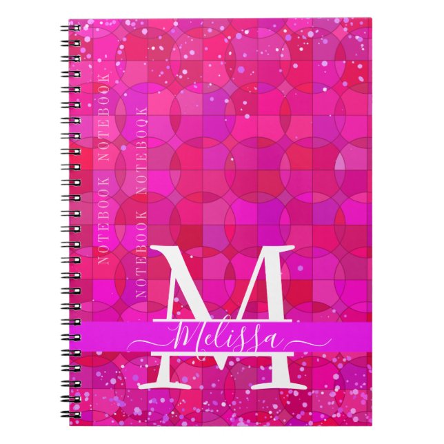Cuaderno Abstract Fuchsia Red Customizable (Frente)