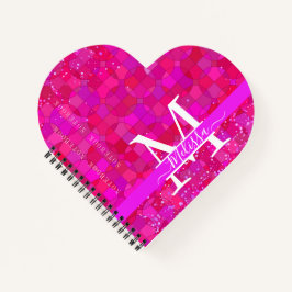Cuaderno Abstract Fuchsia Red Customizable