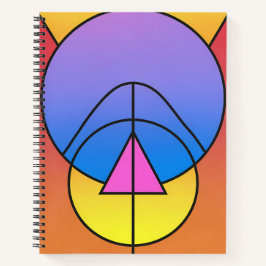 Cuaderno Abstract Geometric Circles Line Colorful 