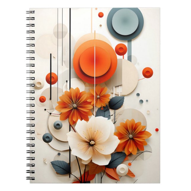 Cuaderno Abstract Geometric Floral (Frente)