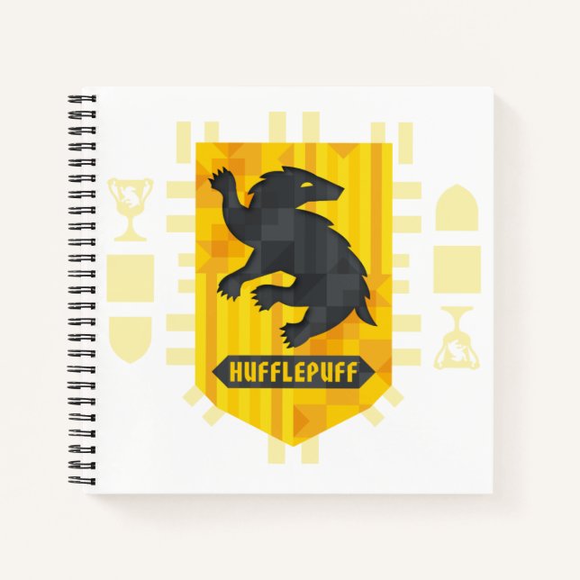 Cuaderno Abstract Geometric HUFFLEPUFF™ Crest (Anverso)