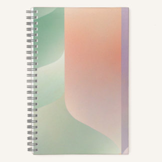 Cuaderno Abstract Geometric Notebook – Green Orange Purple