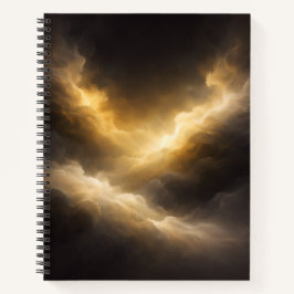Cuaderno Abstract Golden Nebula Spiral Notebook