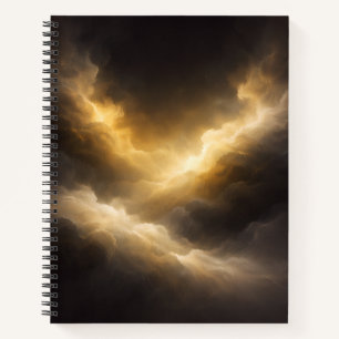 Cuaderno Abstract Golden Nebula Spiral Notebook