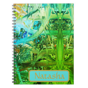 Cuaderno Abstract Green and blue Thorns