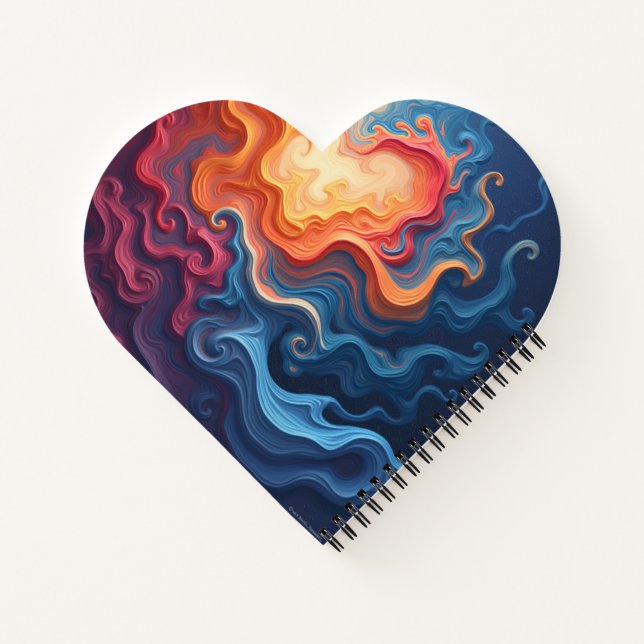 Cuaderno Abstract Heart Shape notebook (Reverso)