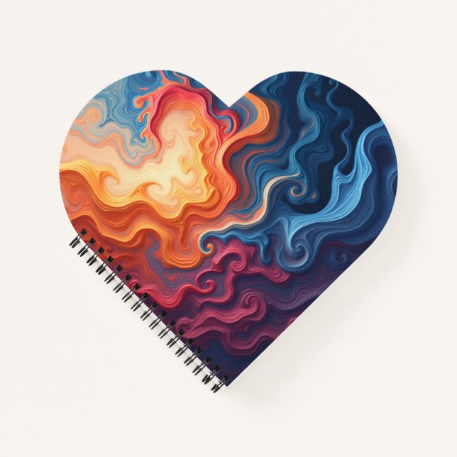 Cuaderno Abstract Heart Shaped Notebook (Anverso)