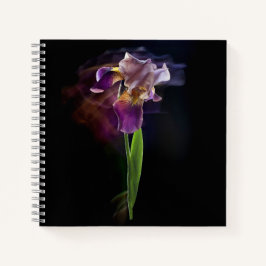 Cuaderno Abstract Iris Flower – Elegant Floral Art