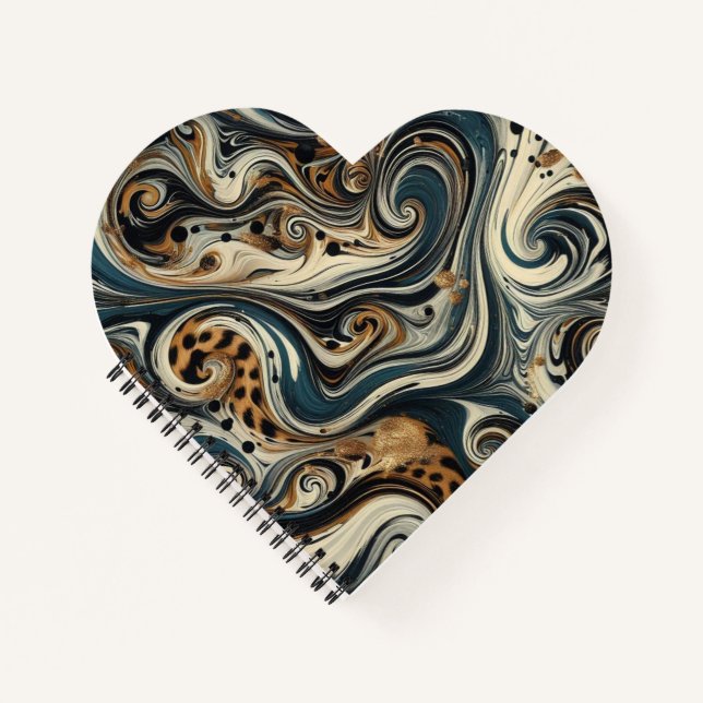 Cuaderno Abstract Leopard Print Swirl (Anverso)