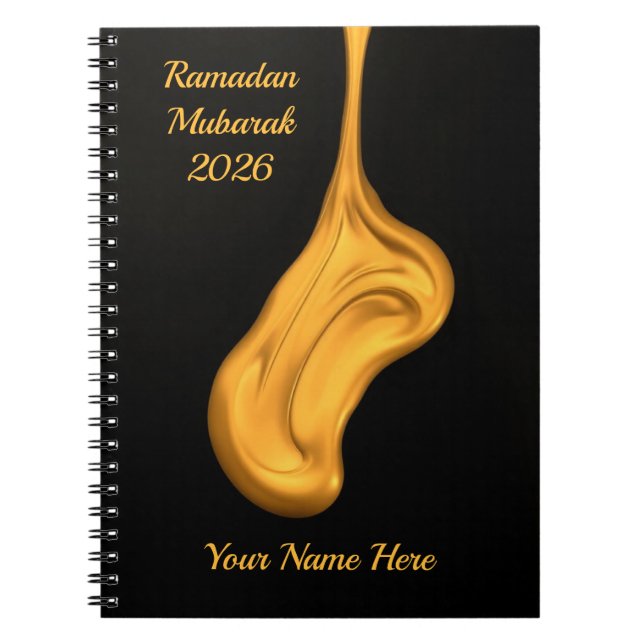 Cuaderno Abstract Liquid Gold Black (Frente)