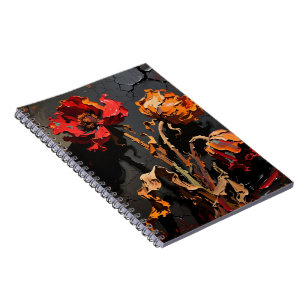 Cuaderno Abstract Oil Flowers Photo Notebook