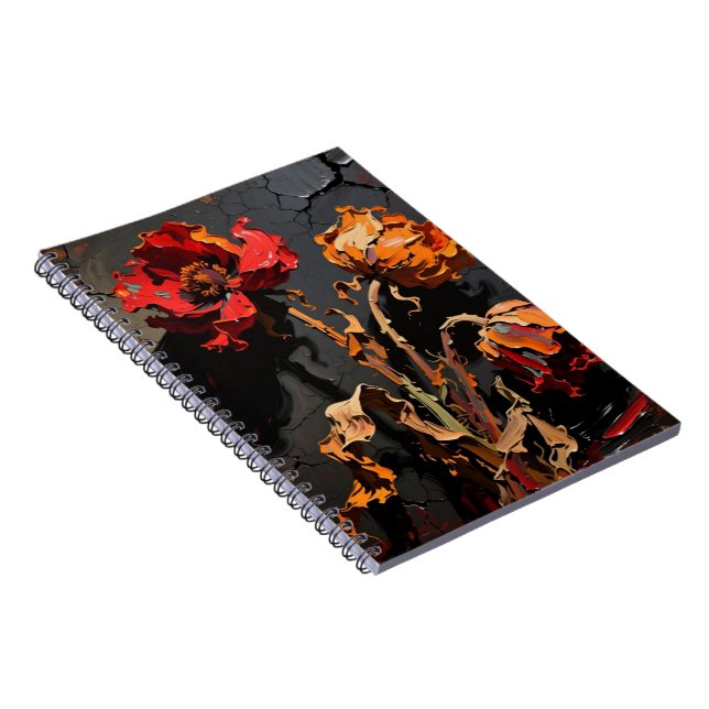Cuaderno Abstract Oil Flowers Photo Notebook (Lado Derecho)