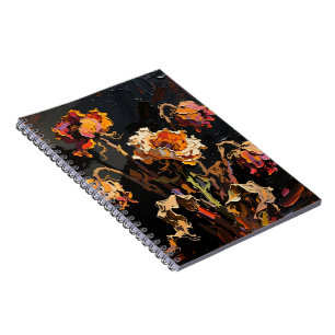 Cuaderno Abstract Oil Flowers Photo Notebook